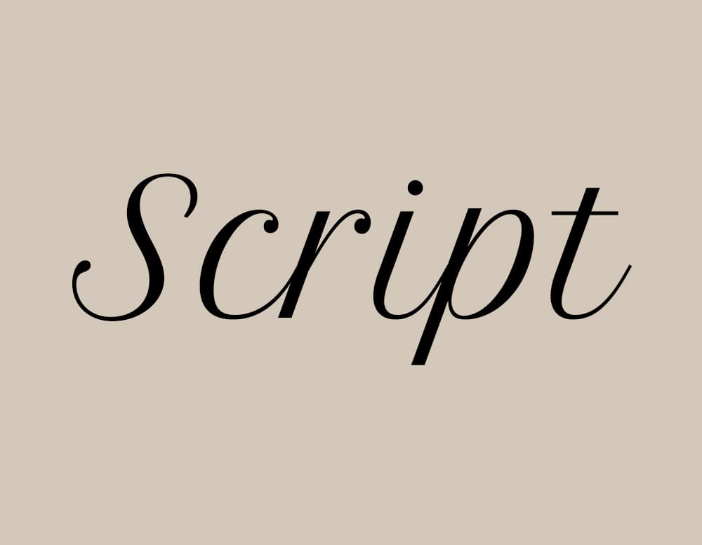 Cómo elegir la tipografía correcta: Script