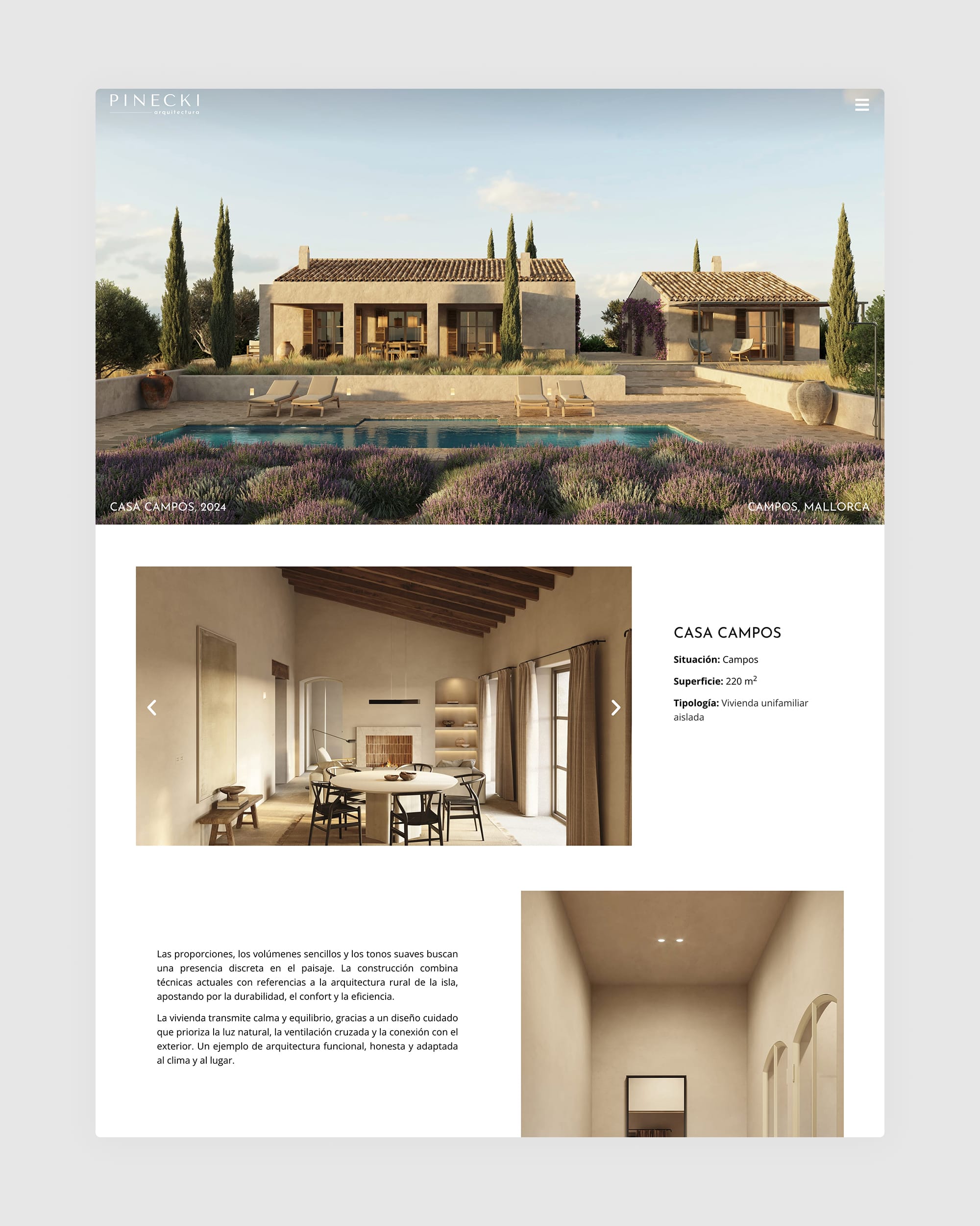 Pinecki Arquitectura Web | Àncar Studio