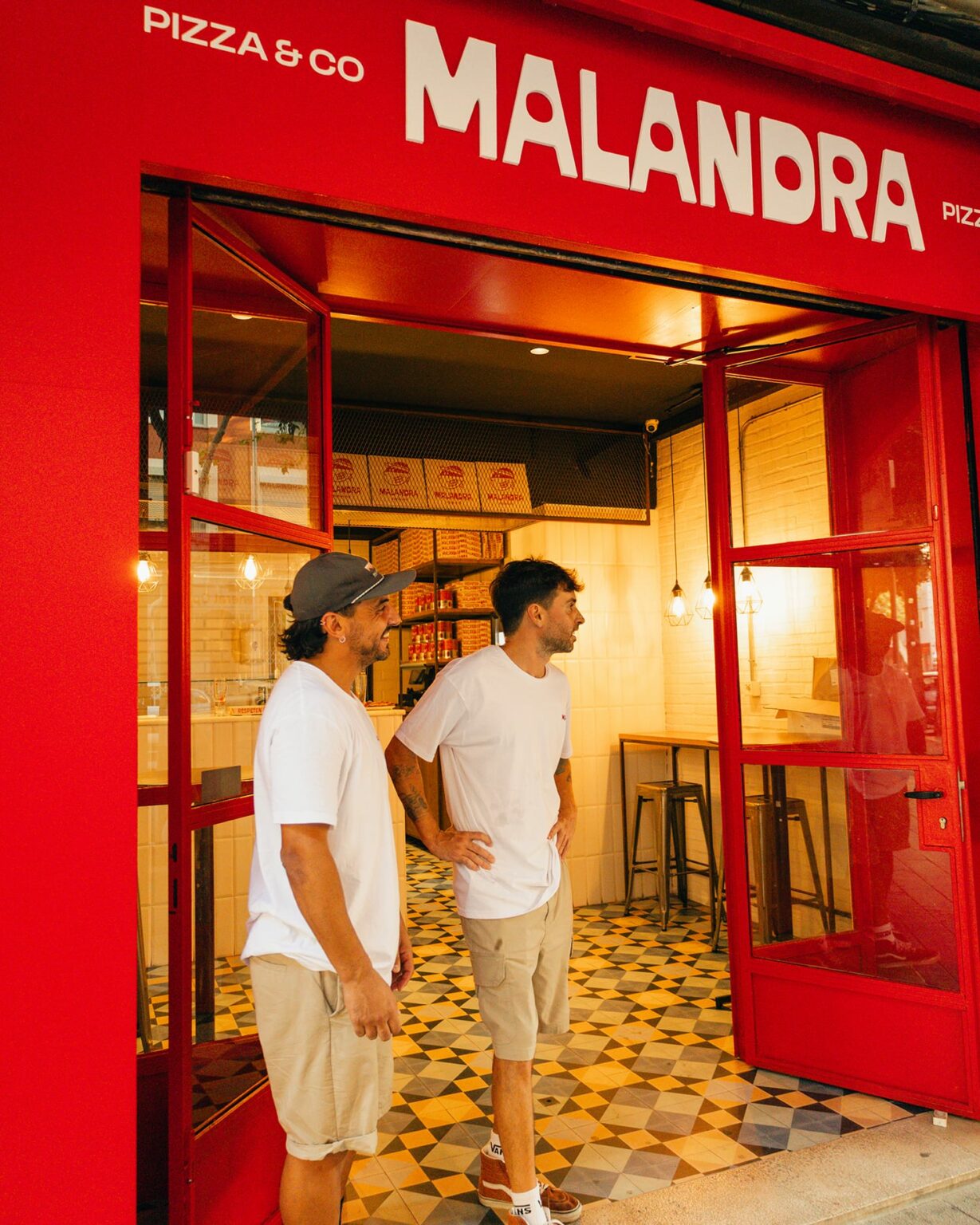 Fachada de Malandra Pizza & Co en el centro de Palma
